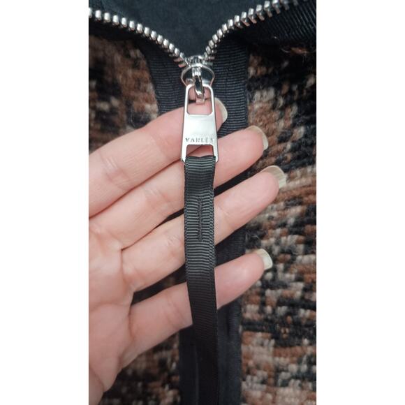 Varley Komar Longline jacket Chunky Woven Wool Blend Neutral Womens Med Warm - Picture 11 of 11